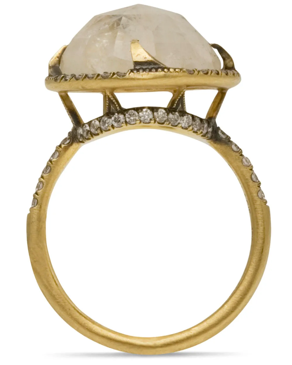 Moonstone and Diamond Good Girl Gone Bad Ring