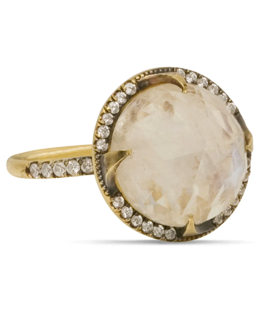 Moonstone and Diamond Good Girl Gone Bad Ring