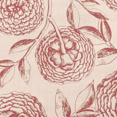 New - 16"x16" Antique Flowers Square Throw Pillow Red - e by design