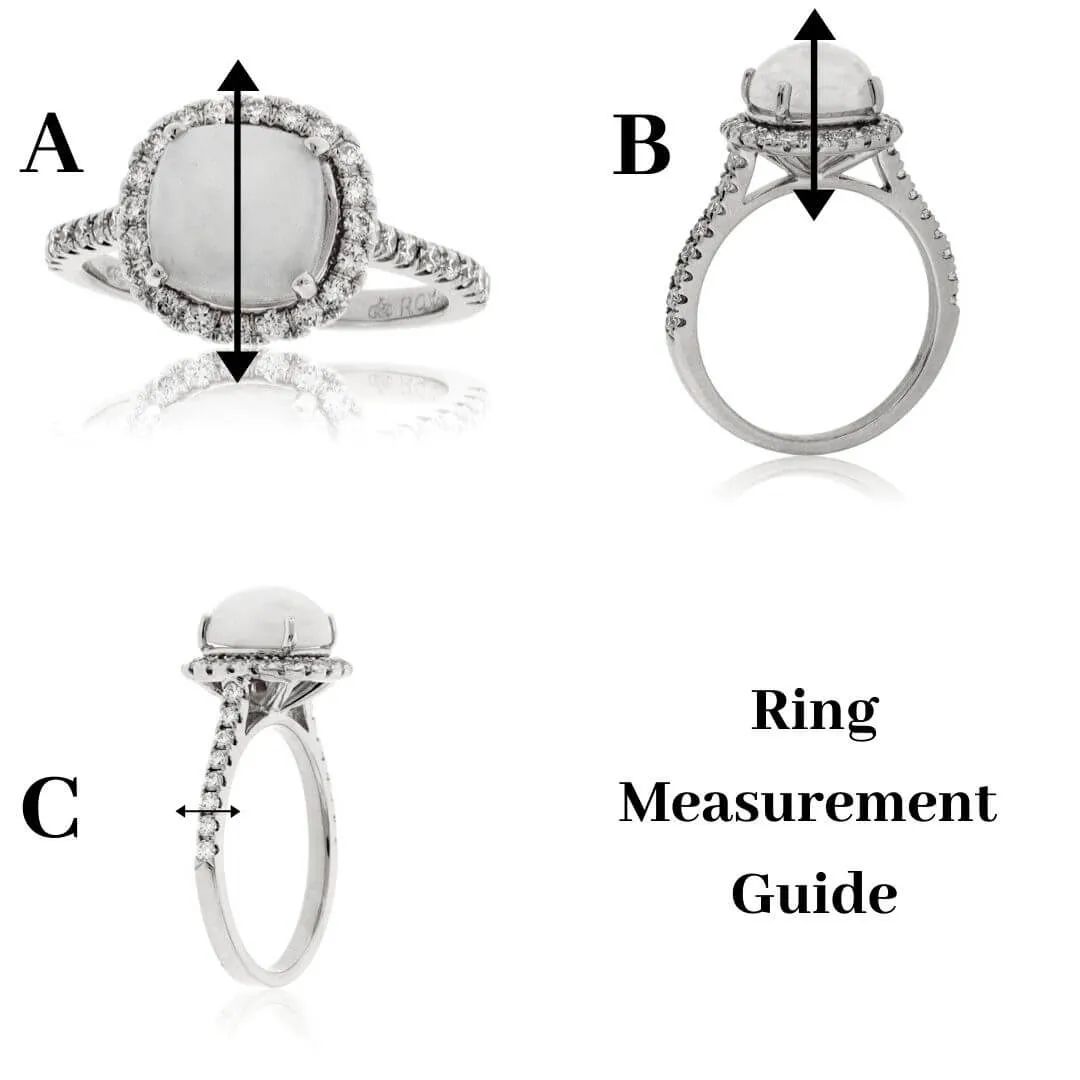 Oval-Shape Alexandrite & Diamond 3 Stone Style Ring