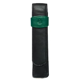Pelikan Soft Leather Pen Pouch for One Pen Green and Black