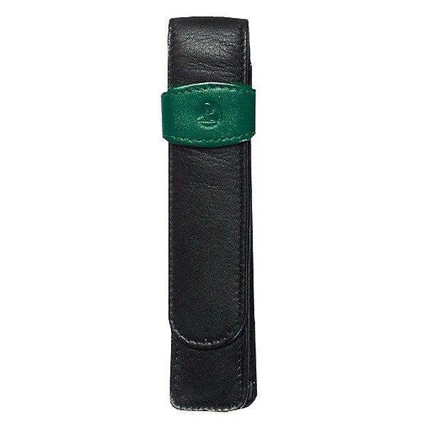 Pelikan Soft Leather Pen Pouch for One Pen Green and Black