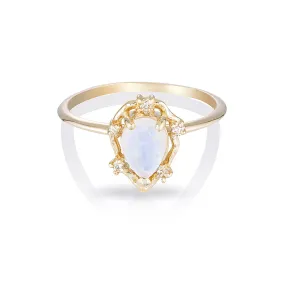 Peone II | moonstone & diamonds