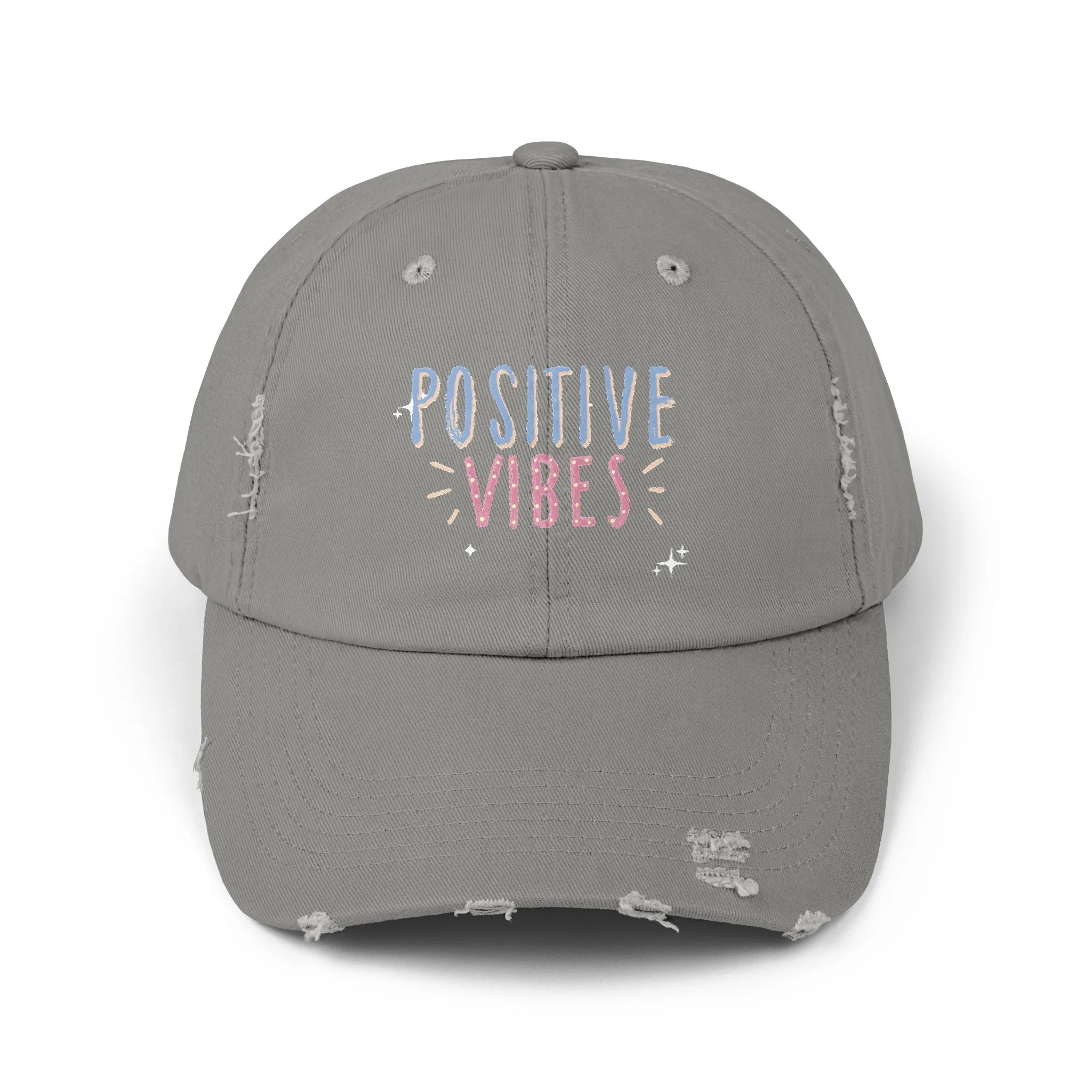 Positive Vibes Distressed Cap