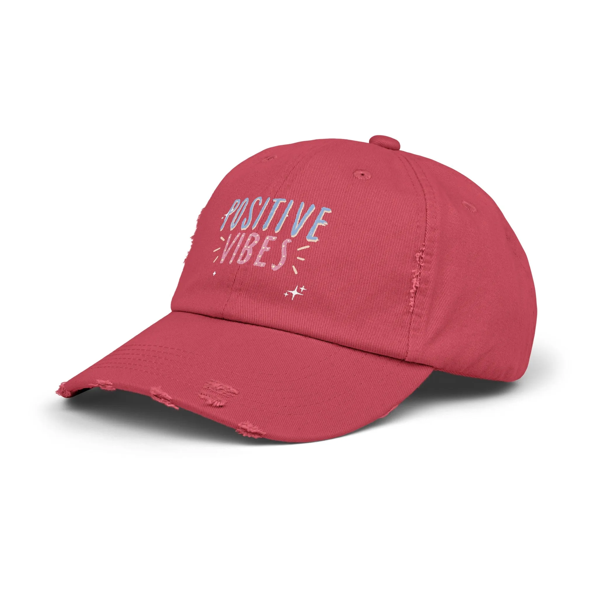 Positive Vibes Distressed Cap