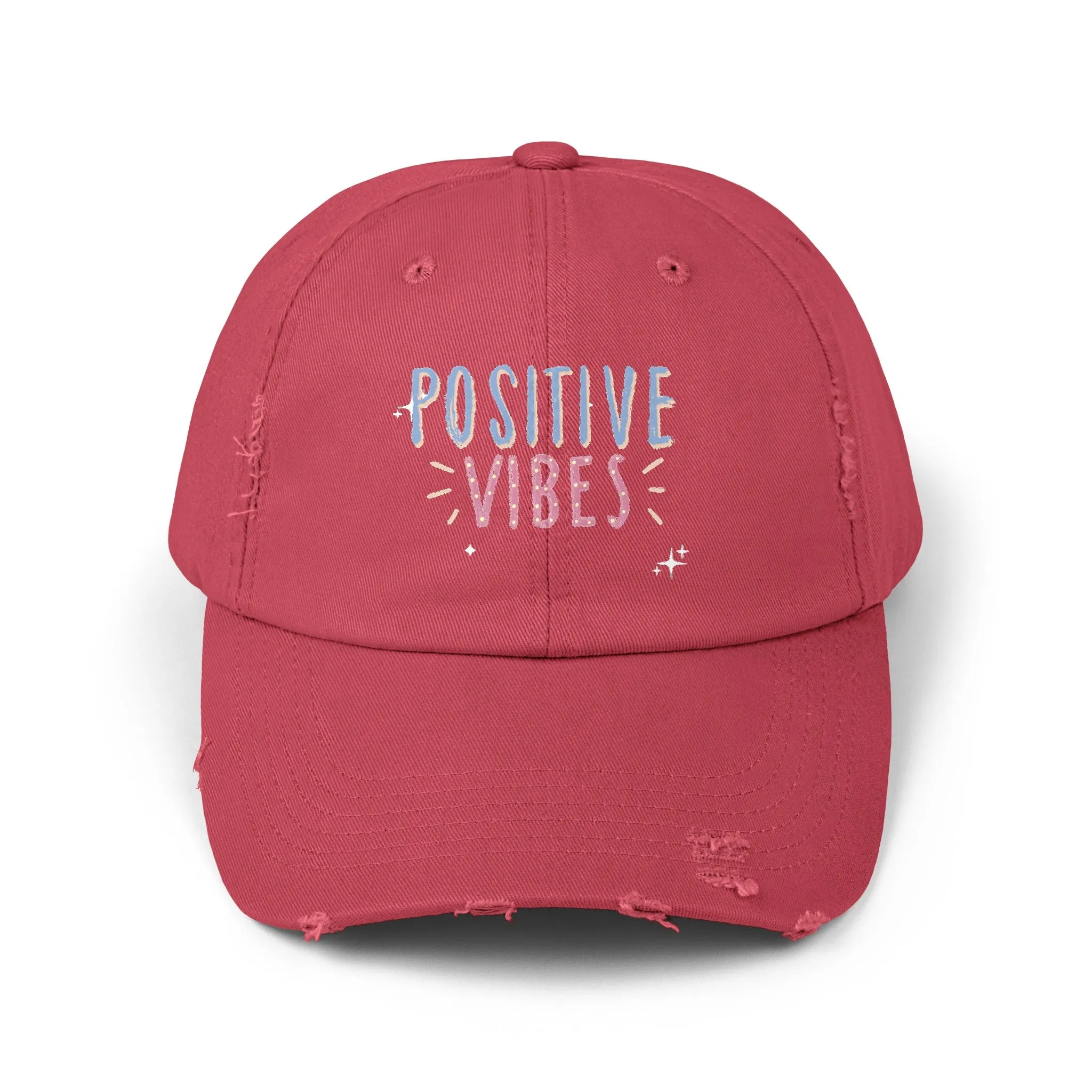 Positive Vibes Distressed Cap