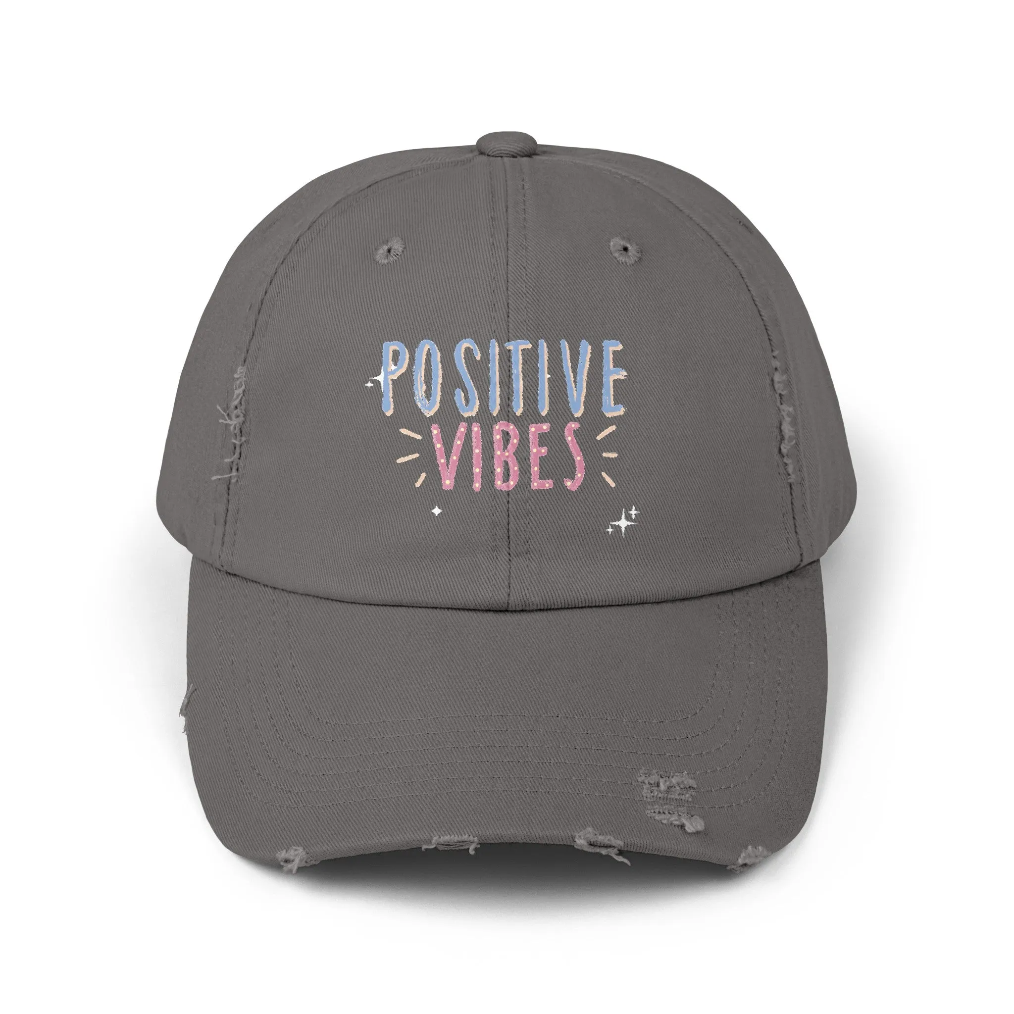 Positive Vibes Distressed Cap