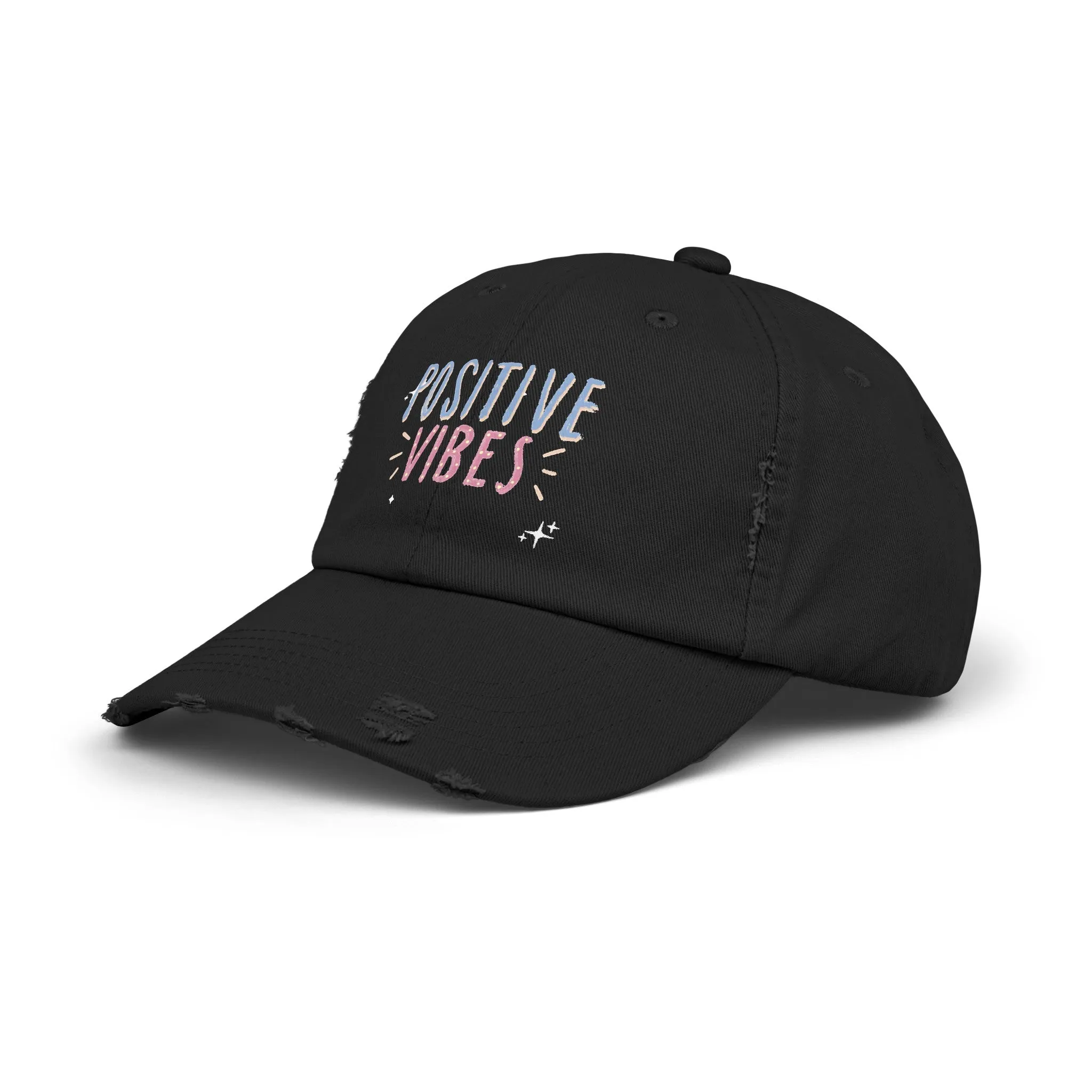 Positive Vibes Distressed Cap