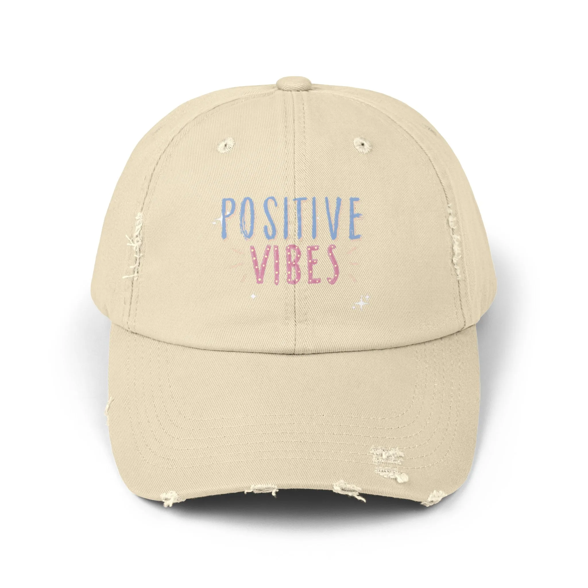 Positive Vibes Distressed Cap