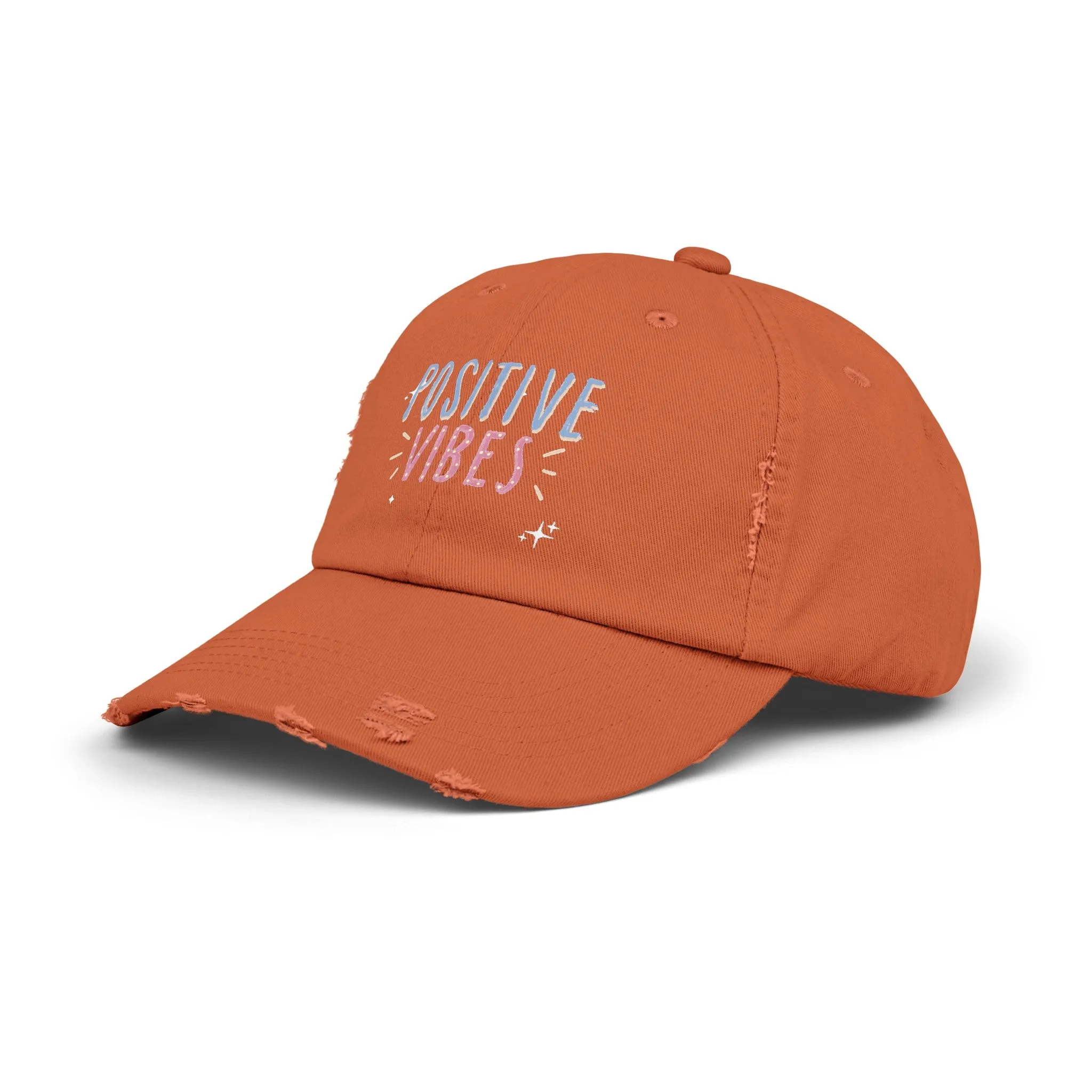 Positive Vibes Distressed Cap