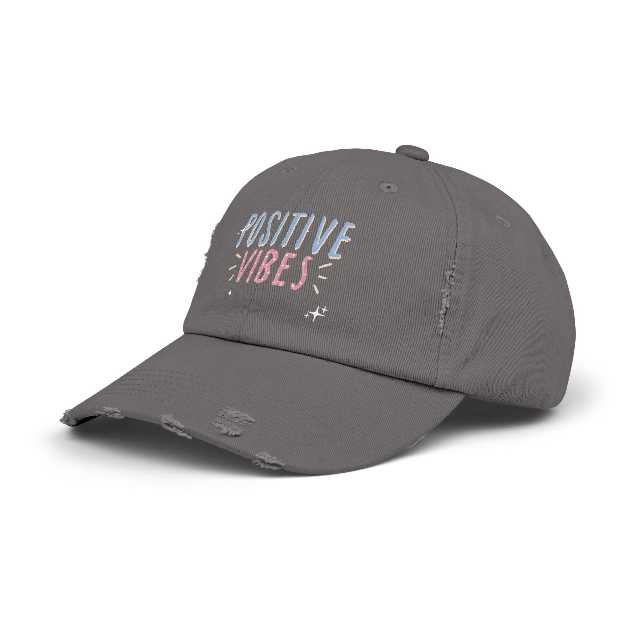 Positive Vibes Distressed Cap
