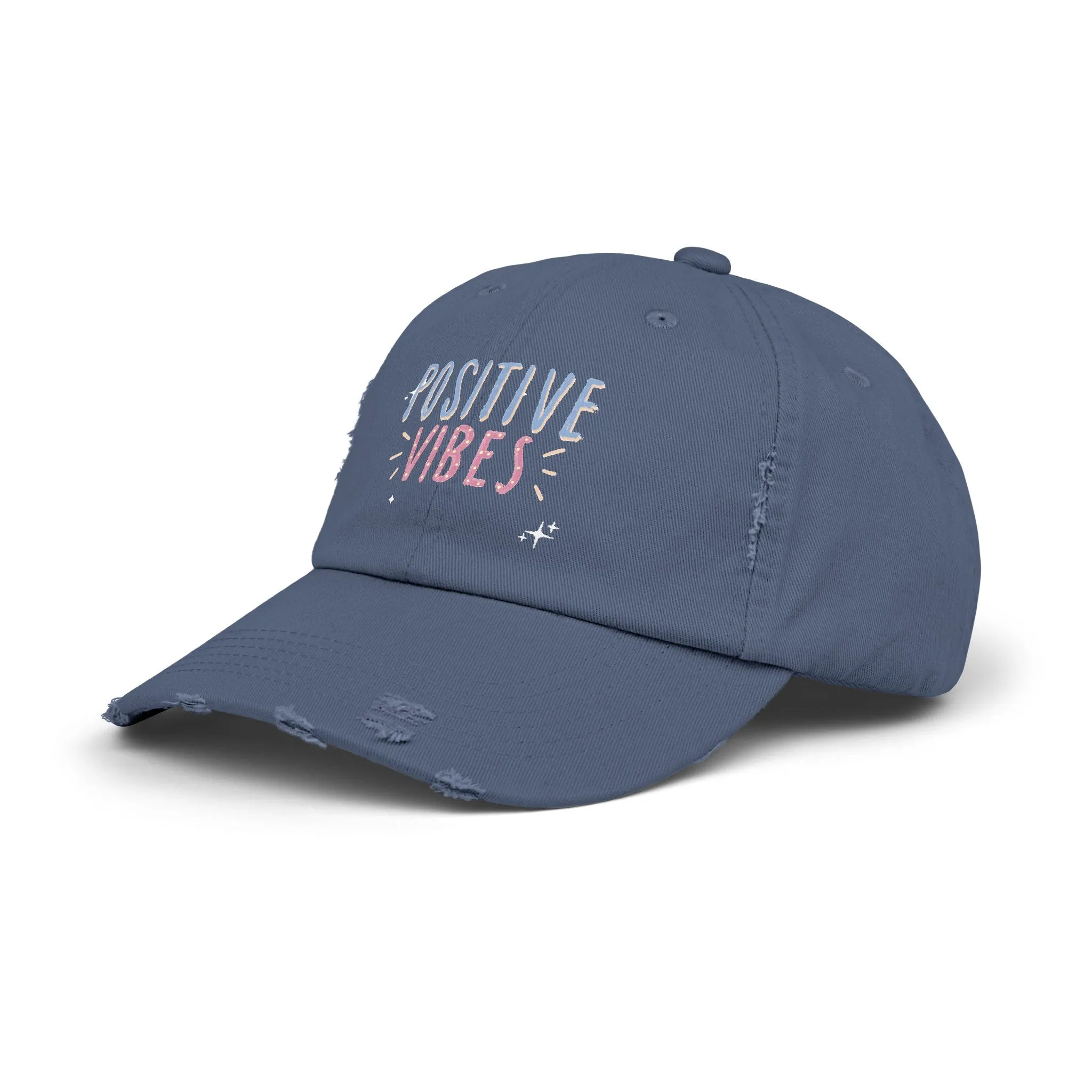 Positive Vibes Distressed Cap