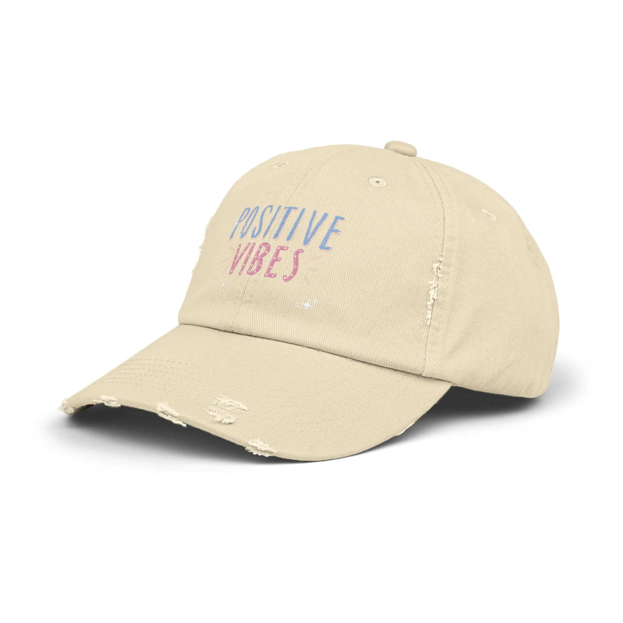 Positive Vibes Distressed Cap