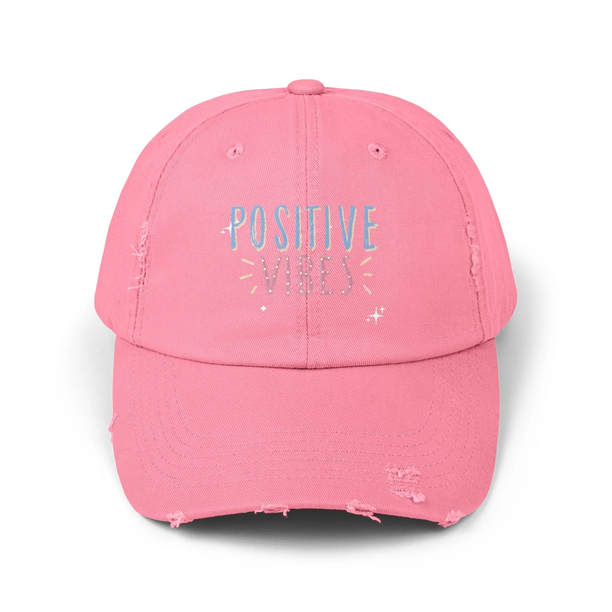 Positive Vibes Distressed Cap