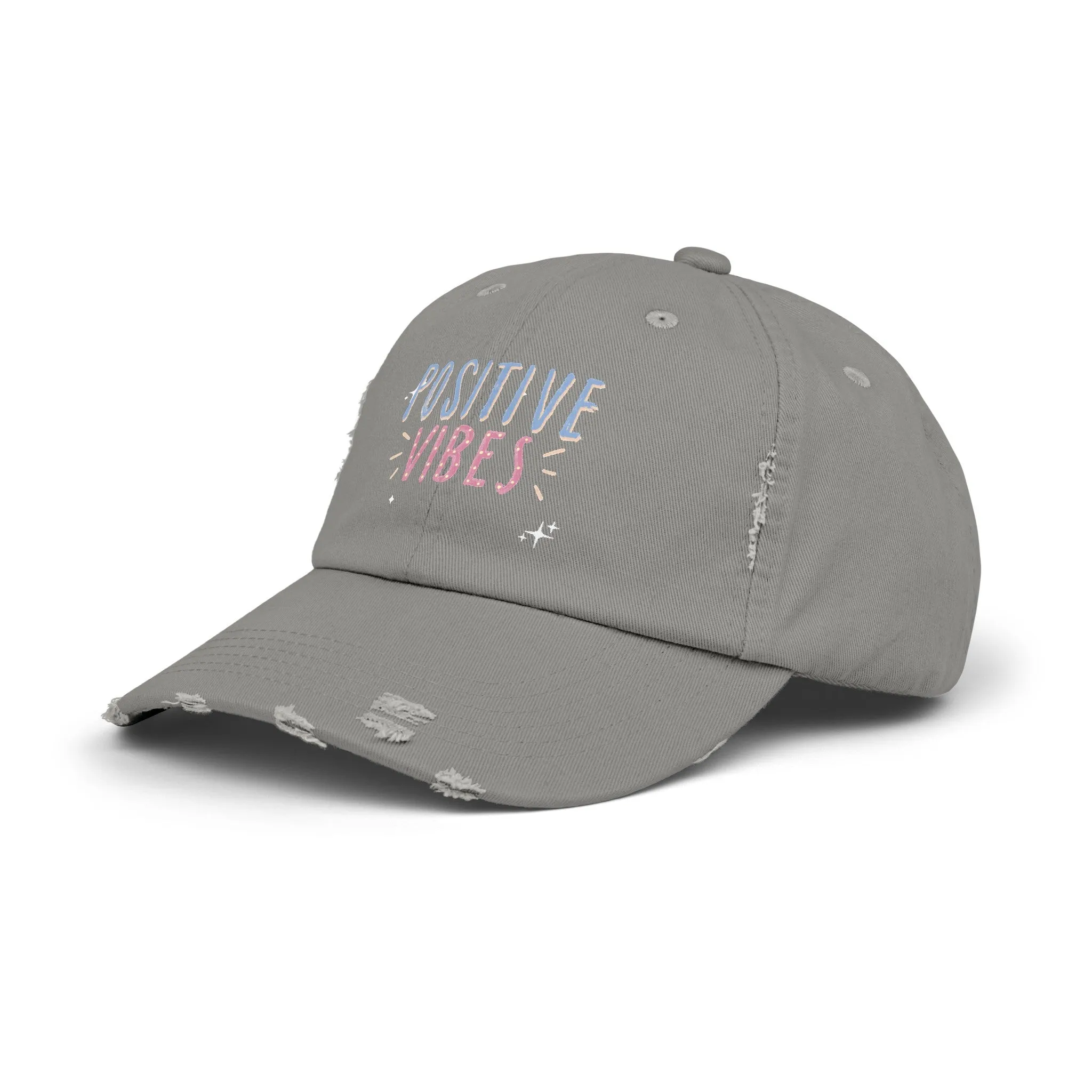 Positive Vibes Distressed Cap