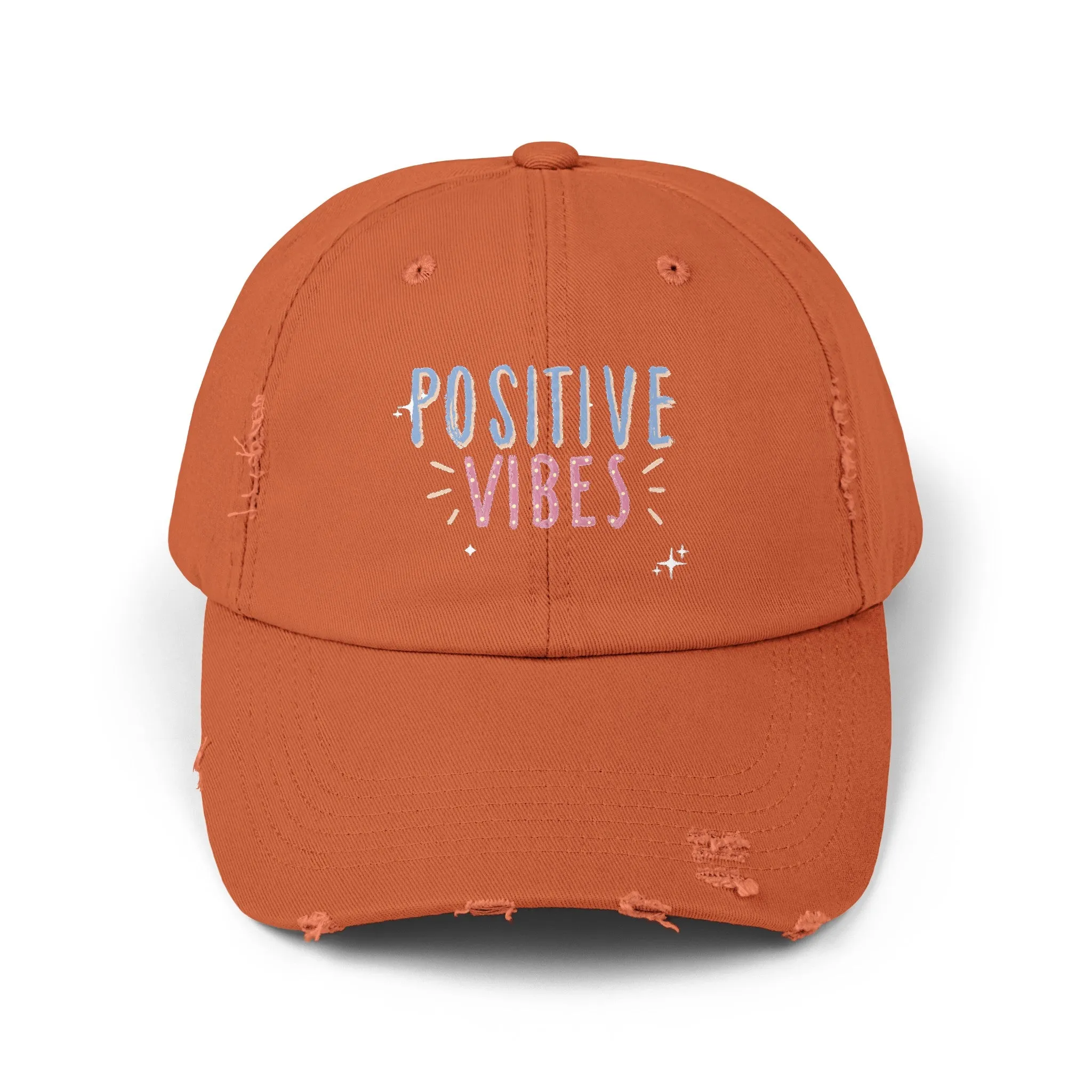 Positive Vibes Distressed Cap