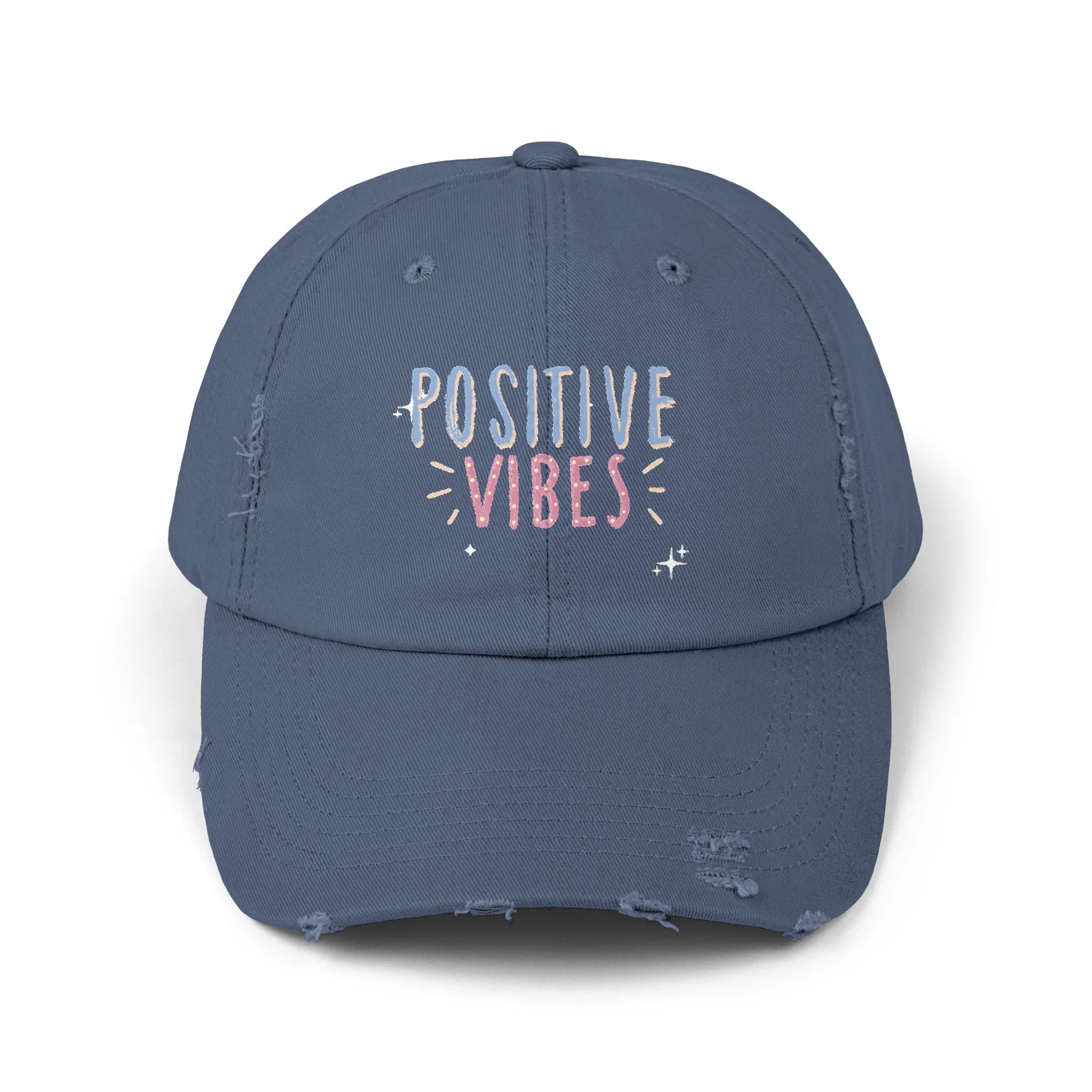 Positive Vibes Distressed Cap
