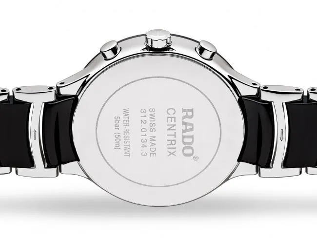 Rado Centrix Black Man's Watch With Chronographs-Best Gift for man