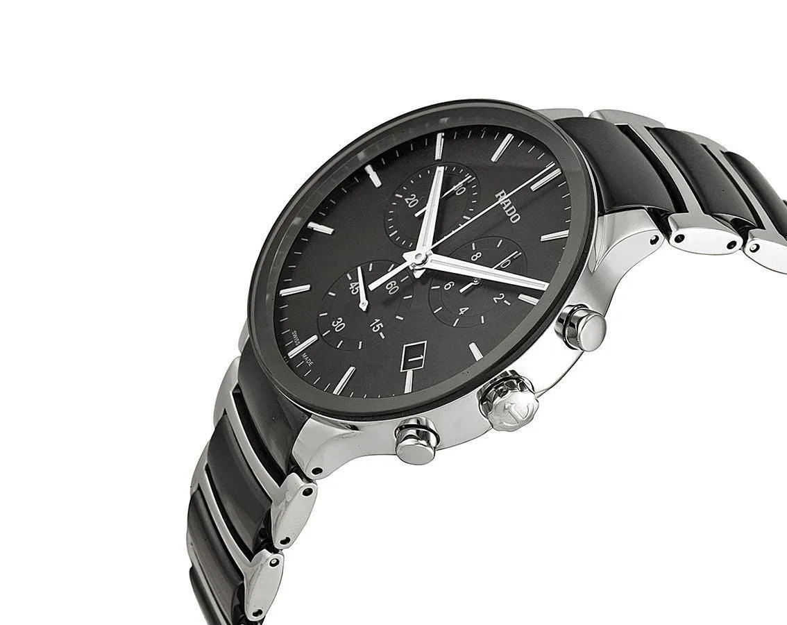 Rado Centrix Black Man's Watch With Chronographs-Best Gift for man