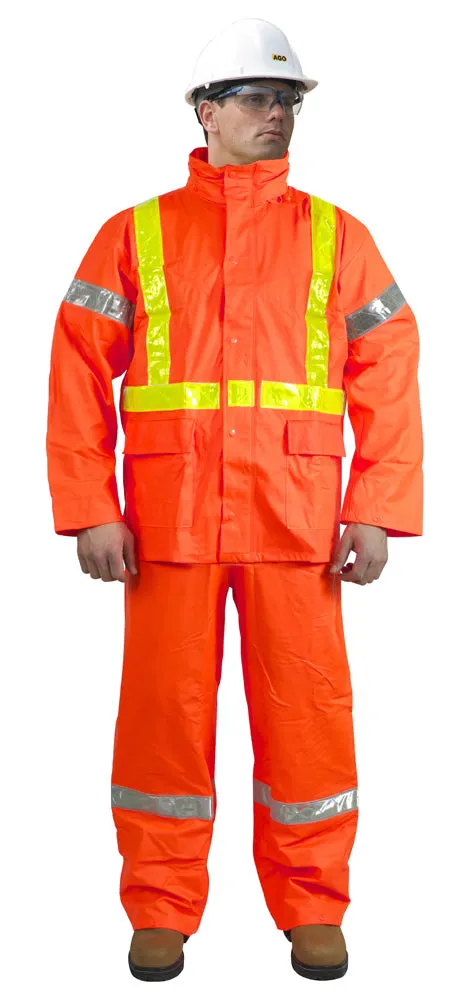 Rain Suit - AGO Hi-Viz 2-Piece Rain Suit, OH-600