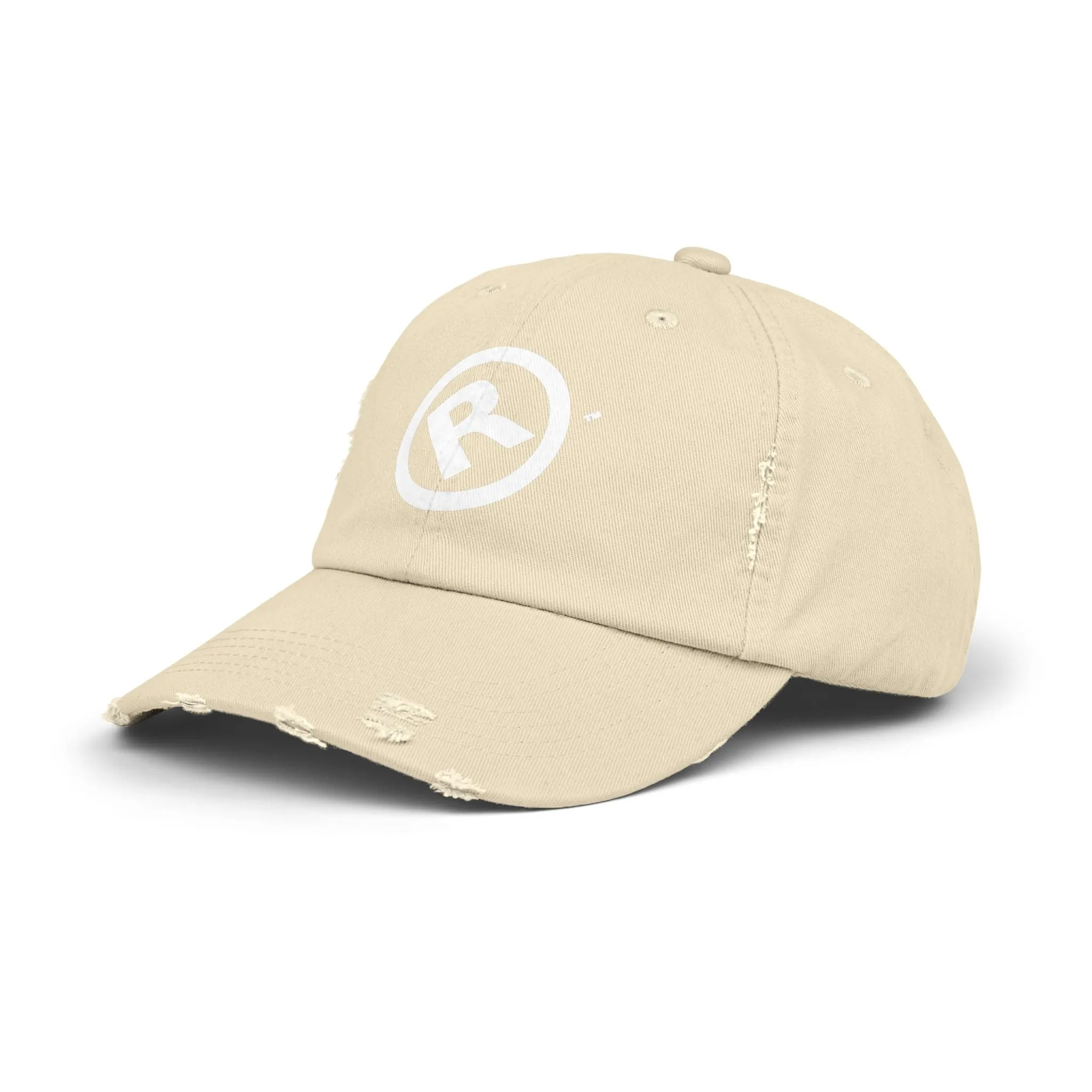 Raw Suhi "R" LOGO Distressed Dad Cap (stone)