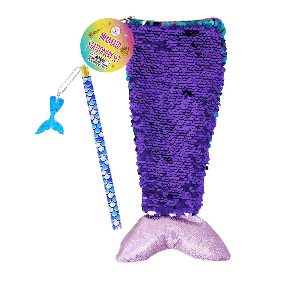 Reversable Sequin Mermaid Stationery Set