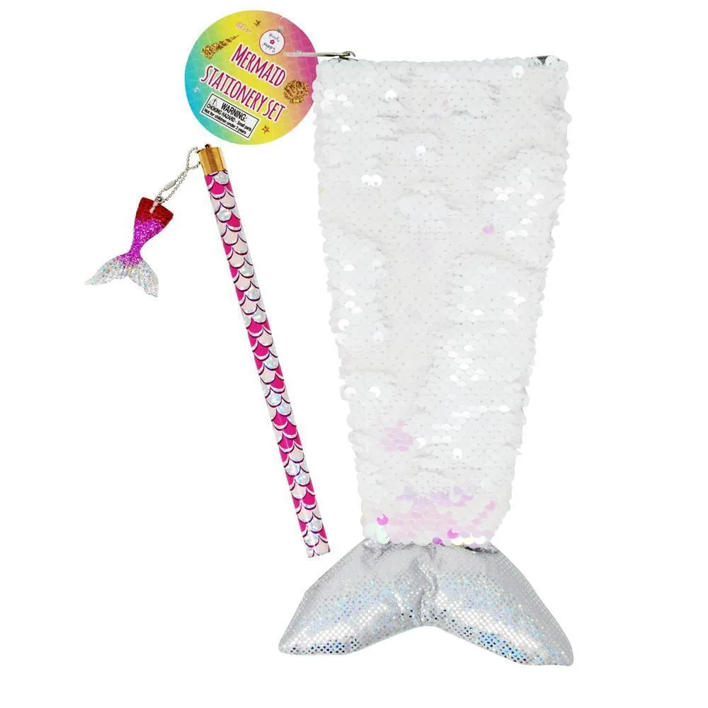 Reversable Sequin Mermaid Stationery Set