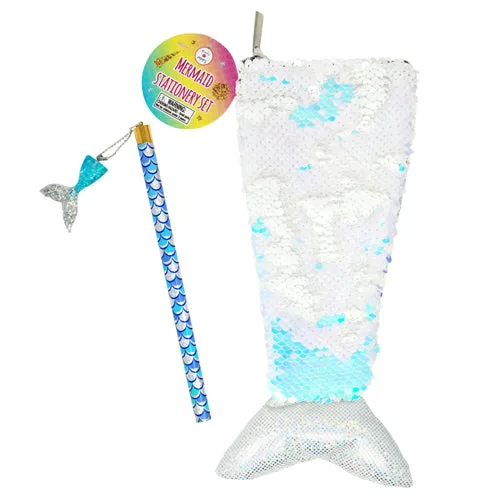 Reversable Sequin Mermaid Stationery Set