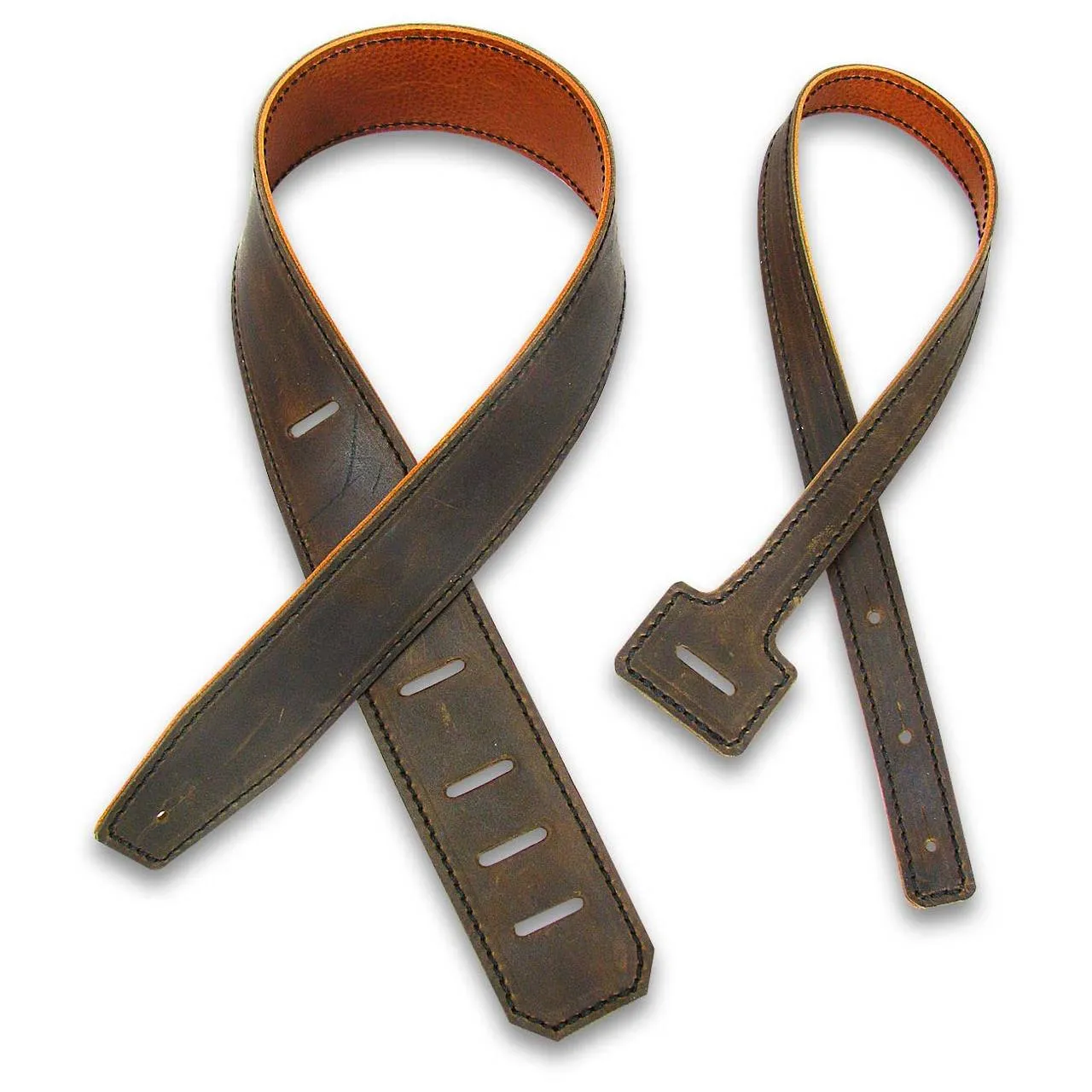 Reversible Leather Guitar Strap