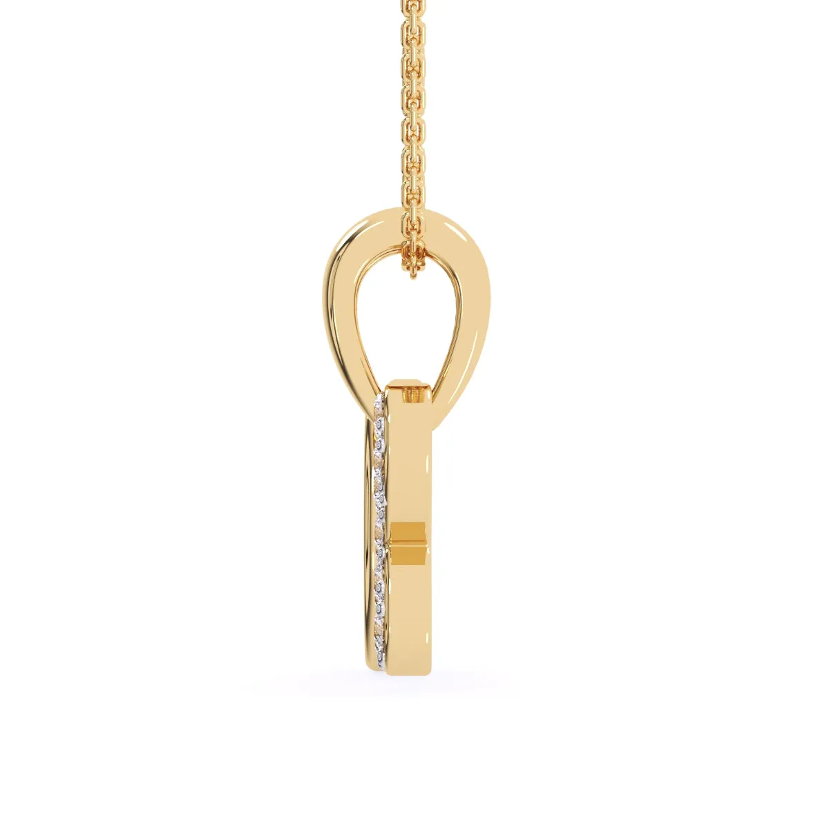 Rose Gold Butterfly Pendant With Diamonds