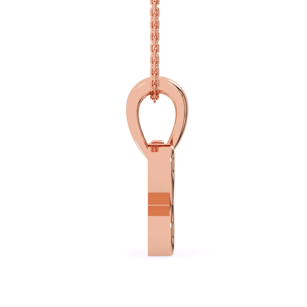 Rose Gold Butterfly Pendant With Diamonds