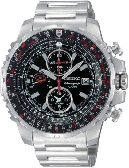 Seiko SNAD05 Men's Oversized Chronographs Stainless Steel Watch