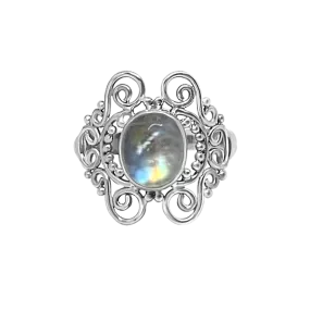 Silver Allana Moonstone Ring