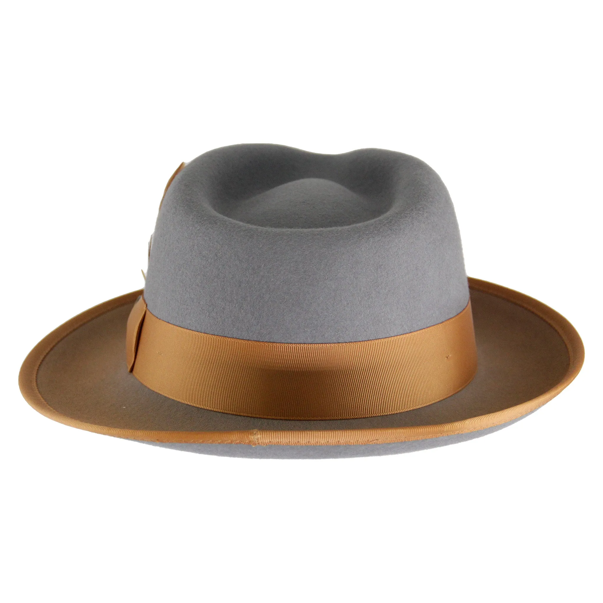 Silver two-tone wool felt fedora
