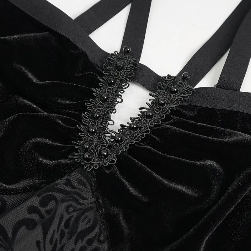 SKT165 Pentagram Velvet Dress