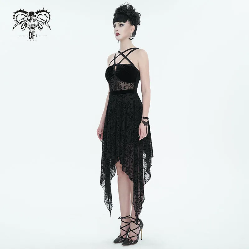 SKT165 Pentagram Velvet Dress