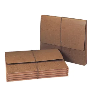 Smead Expanding Wallet, 3-1/2" Expansion, Flap and Cord Closure, Tear-resistant Gusset, Letter Size, Redrope-Printed Stock, 10 per Box  (71453)