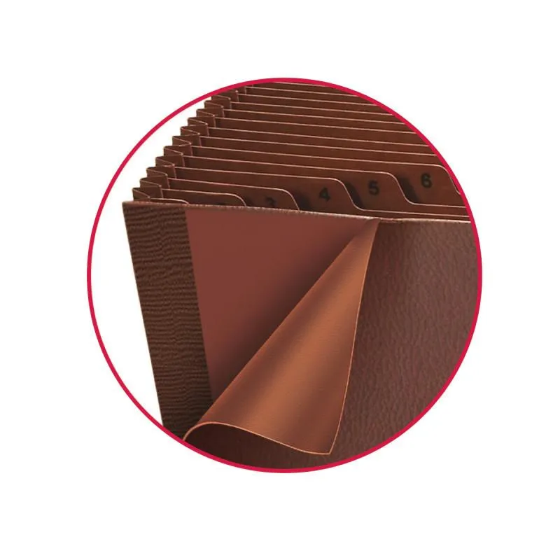 Smead TUFF® Expanding File, Daily (1-31), 31 Pockets, Flap and Elastic Cord Closure, Letter Size, Redrope-Printed Stock (70367)