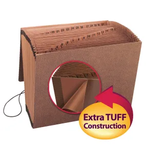 Smead TUFF® Expanding File, Daily (1-31), 31 Pockets, Flap and Elastic Cord Closure, Letter Size, Redrope-Printed Stock (70367)