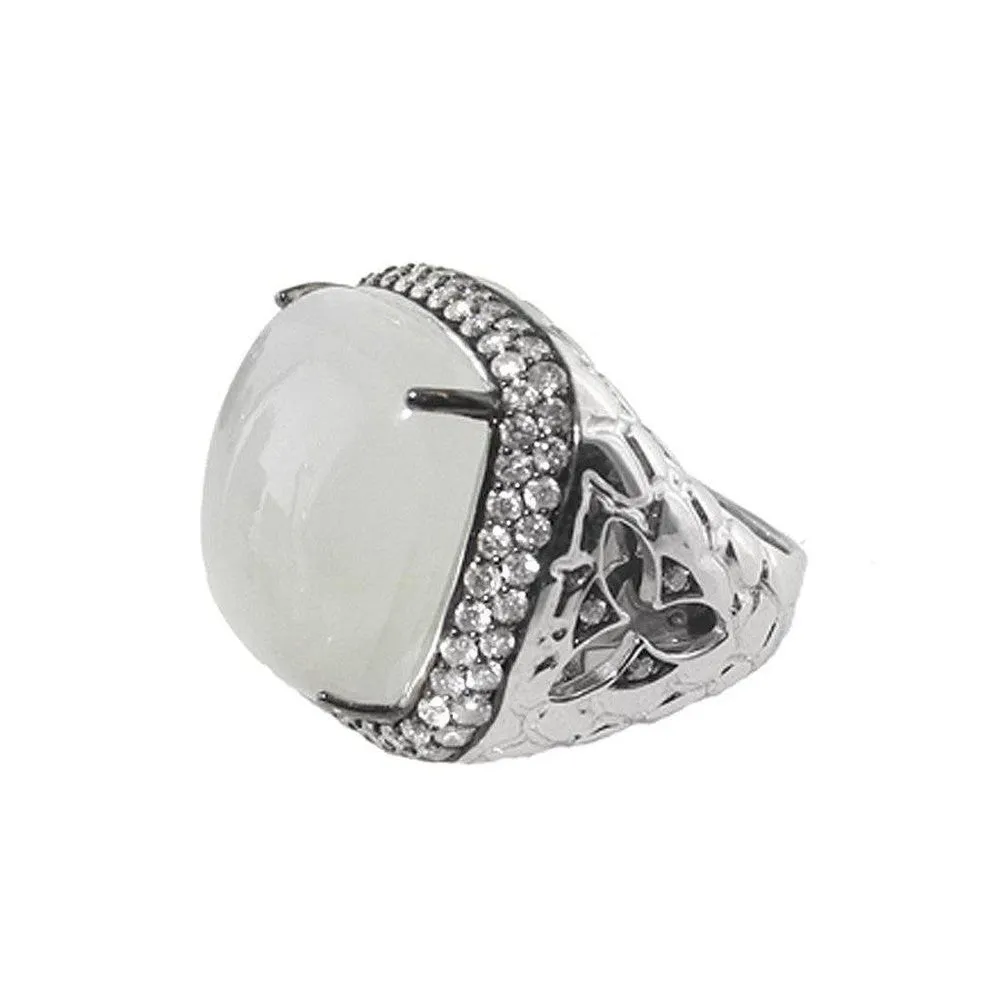 Square Moonstone Ring, Size 7