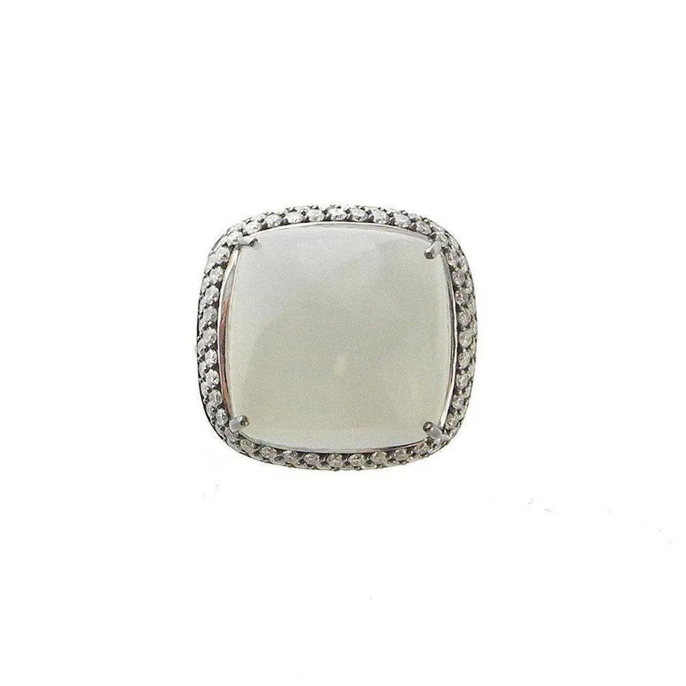 Square Moonstone Ring, Size 7