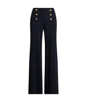 Stretch Jersey Wide-leg Pant - Navy