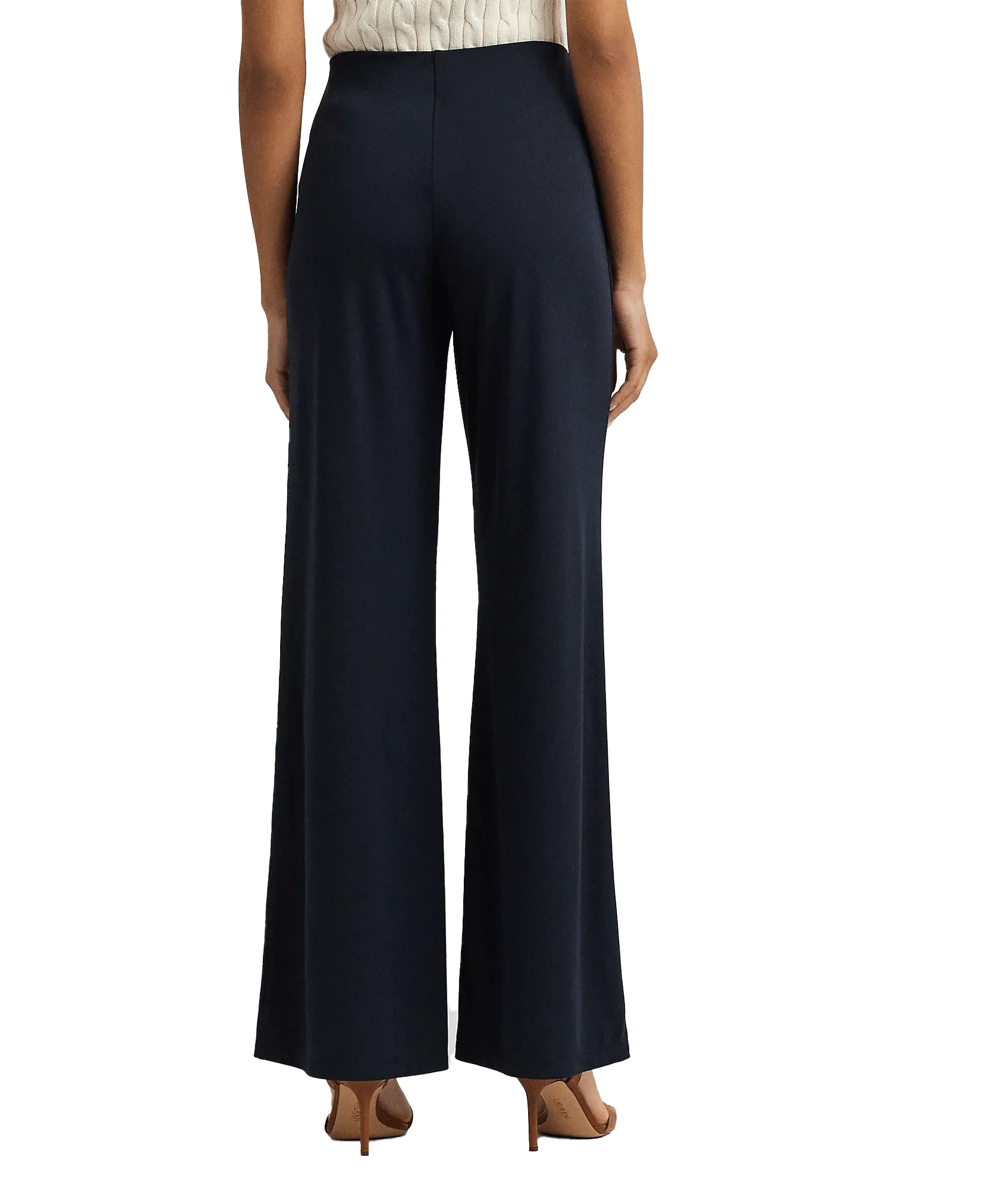 Stretch Jersey Wide-leg Pant - Navy