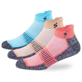 Supersox Anklet Ankle Length Socks for Men & Women (Unisex) Made With Durable, Breathable Cotton, Ideal for Casual Wear, Running, Sports - Pack of 3, Free Size (Sky Blue, Beige, Pink)