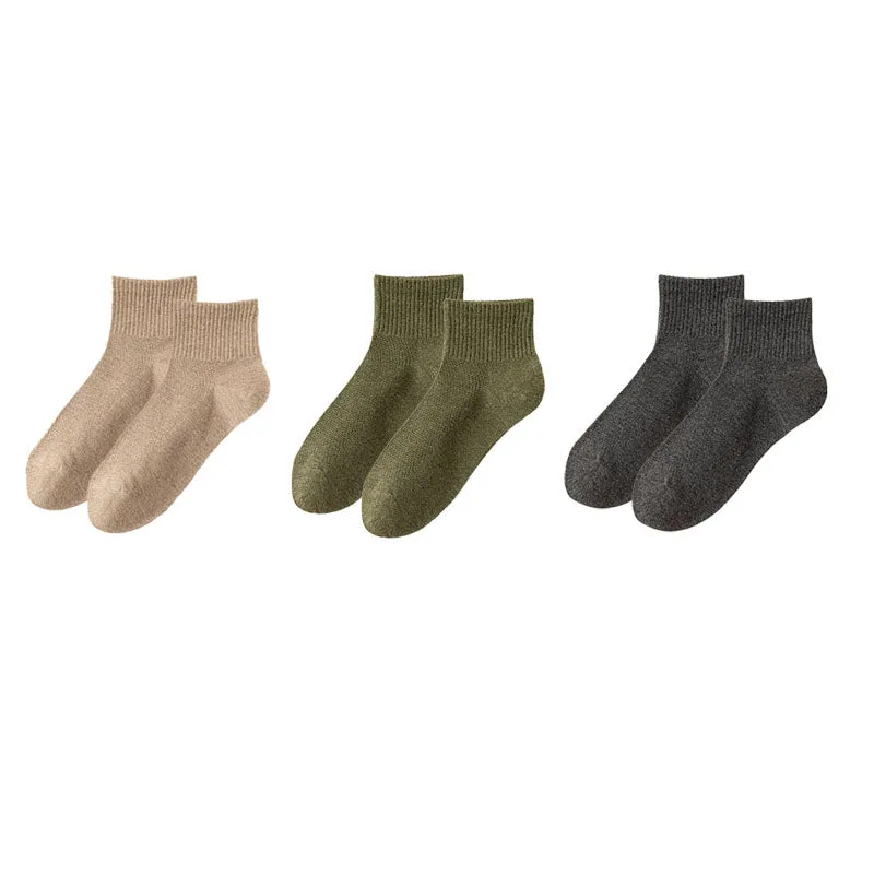 Sweetnana 3-Pack Solid Mesh Ankle Socks for Men Breathable Cozy Casual Socks Cotton Seamless Socks