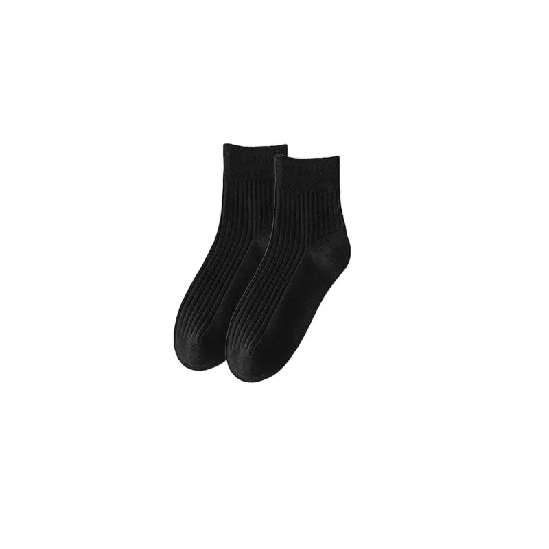 Sweetnana Women's Cotton Crew Socks Solid Color Socks Multicolor Cozy Casual Socks Seamless Socks