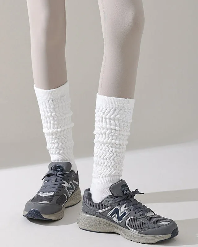 Sweetnana Women's Slouch Socks Fuzzy Socks Warm Cotton Scrunch Socks Athletic Non-Slip Yoga Socks