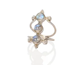 TRIPLE RAINBOW MOONSTONE RING