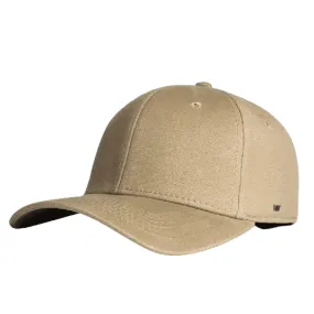 UFLEX 6 Panel Fitted Curved Cap - Khaki