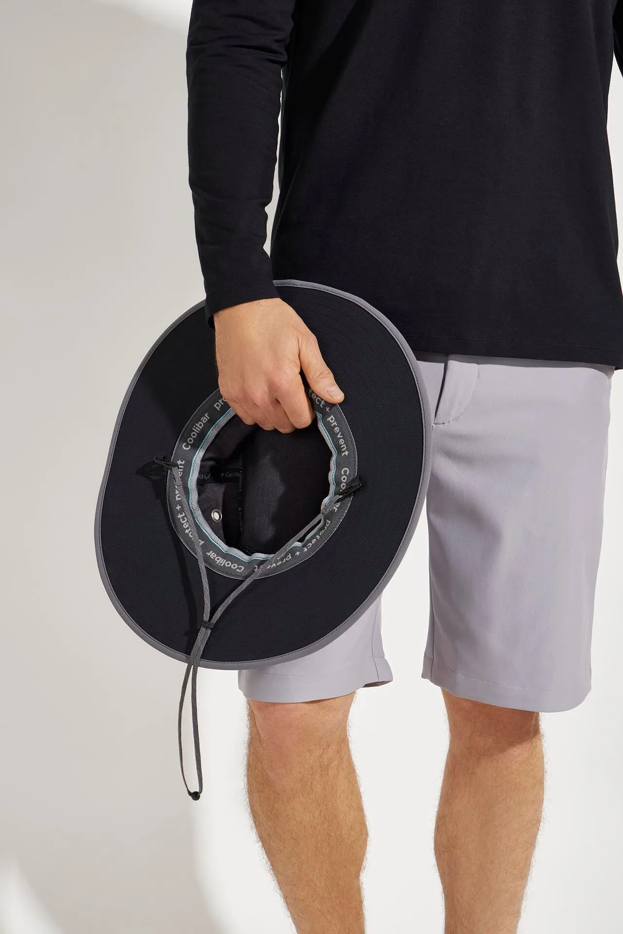 Unisex Leo Shapeable Wide Brim Hat  |  Carbon/Black